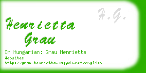 henrietta grau business card